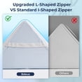 thumbnail image 3 of BDEUS 2 Inch Gel Memory Foam Mattress Topper, With Removable Soft Bamboo Cover,Cool Gel Infused Foam Bed Topper, Pressure Relief , Twin Size, 3 of 11