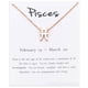 thumbnail image 1 of Collar de amistad Qarigey con colgante elegante DIY Piscis de oro rosa, 1 of 6