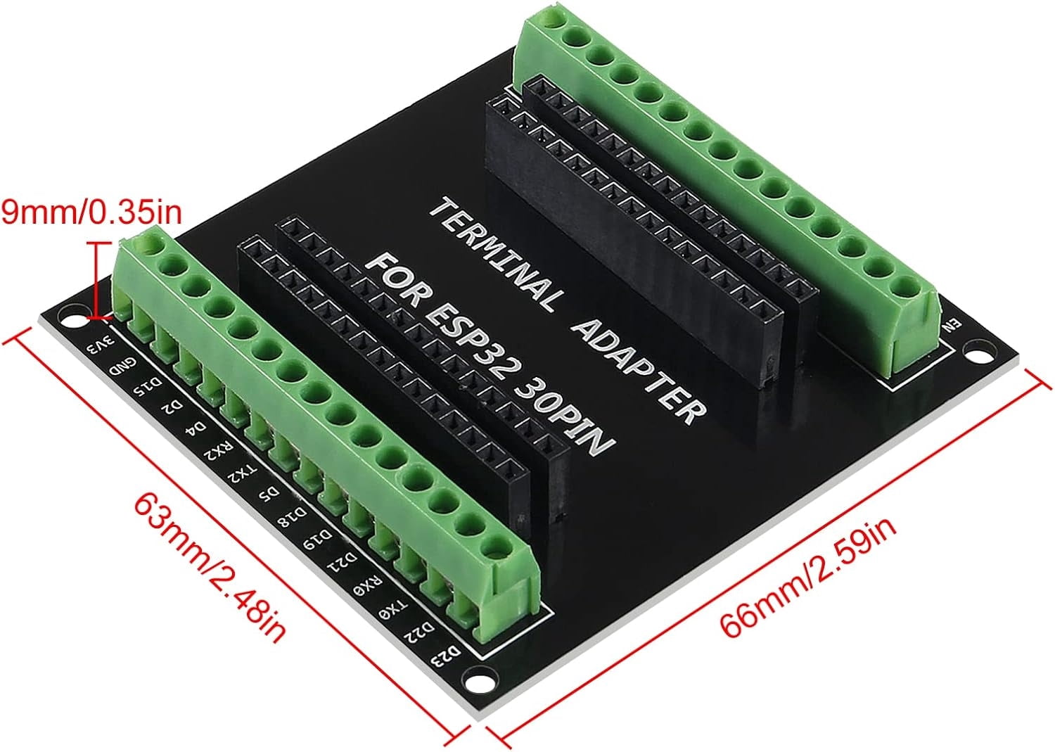 2 Sets ESP-WROOM-32 ESP32 ESP-32S Development Board CP2102 WiFi Bluetooth Ultra-Low Power Dual Core ESP32-DevKitC-32 ESP-WROOM-32 with ESP32 Breakout Board Shield GPIO 1 into 2 for Arduino