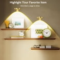 thumbnail image 4 of shiyou-Rechargeable Picture Lights for Wall, 3Pcs Wireless Led Gold Poster Light for Paintings Display with Remote, Art Lighting for Portrait/Photo/Sculpture/Frame/Home Decor, 4 of 4