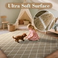 thumbnail image 2 of CozyDesg Shag Area Rugs,4'x6' Soft Fluffy Shaggy Carpet for Living Room,Large Rug for Bedroom Dining Room Home Decor Room Decor,Beige & White, 2 of 8