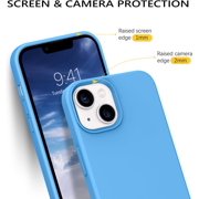 iPhone 13 Case, Phone Case for iPhone 13 Liquid Silicone Soft Gel Rubber Microfiber Lining Cushion Texture Cover Protective- Stone