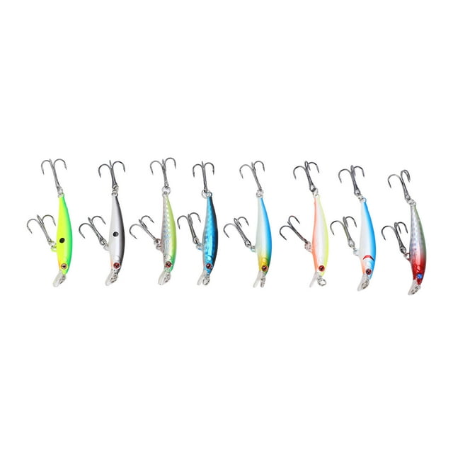 Señuelo de pesca de pececillos Jadeshay Cebo duro 8 piezas