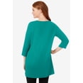 thumbnail image 2 of Woman Within Plus Size Perfect Three-Quarter-Sleeve Scoopneck Tunic, 2 of 6