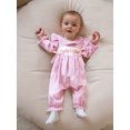 thumbnail image 5 of BemeyourBBs Girl Plaid Romper Long Sleeve Doll Collar Letter Embroidery Jumpsuit, 5 of 9
