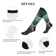 thumbnail image 5 of Lsque Abstract Geometric Shark Pattern Sport Compression Socks for Men & Women 15-20 mmHg Knee High Nurse Pregnant Running Medical and Travel Athletic, 5 of 6