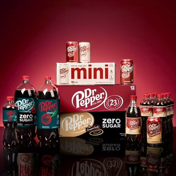 Diamond coast Zero sugar dr pepper CHERRY, 12 FL OZ, 15 CANS, Total 180 fl oz,12 Fl Oz (Pack of 15)