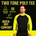 thumbnail image 5 of High Visibility Two Tone Long Sleeve Tee – Safety Shirt – Quick Dry Moisture-Wicking Polyester, XS–6XL, 5 of 6