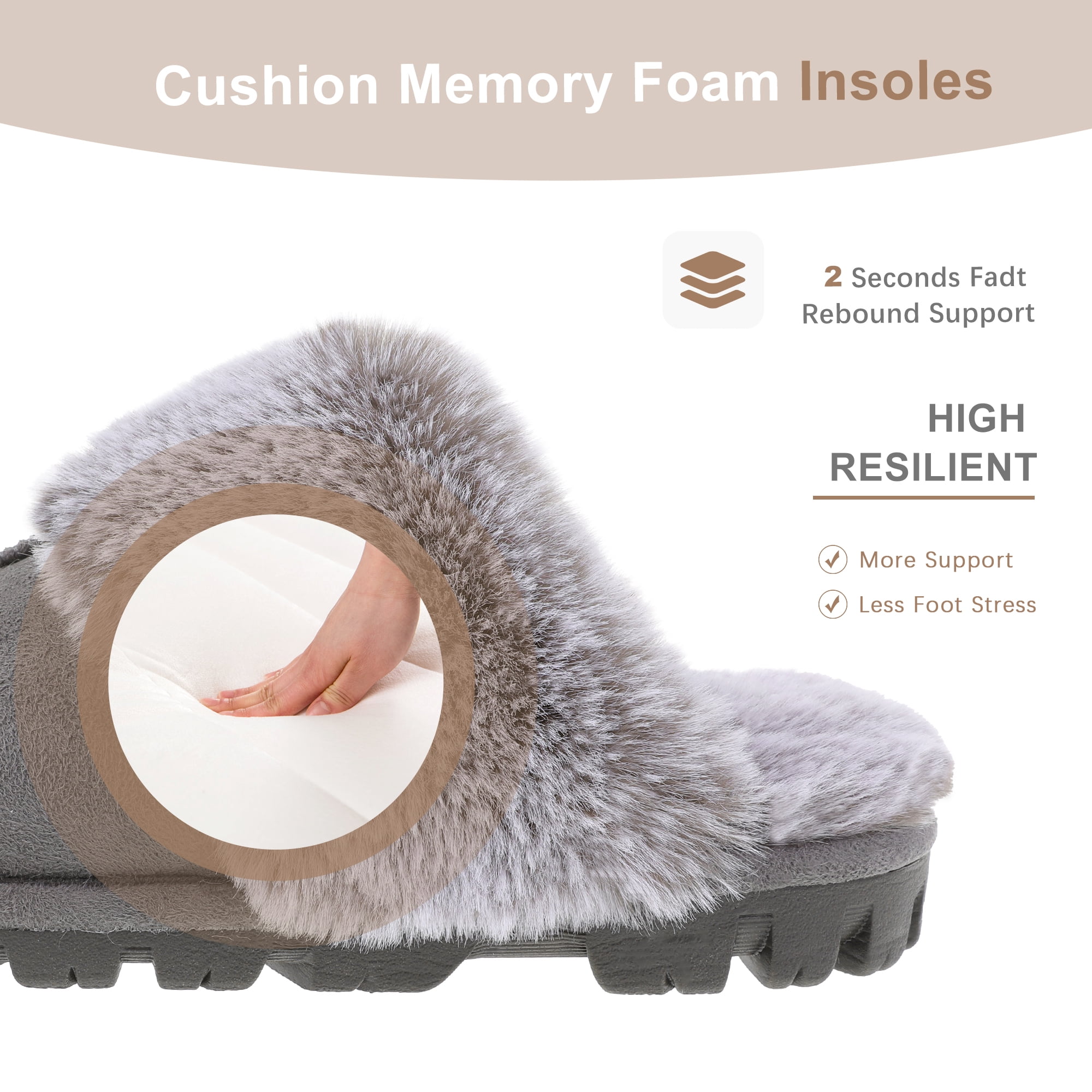 Women's slippers with memory foam best sale insoles