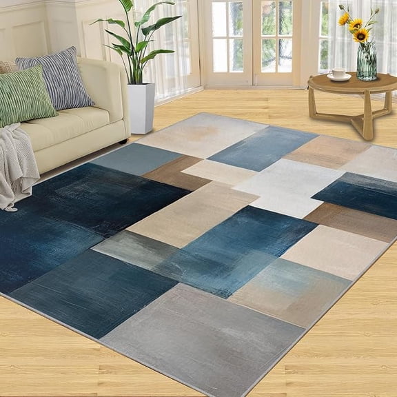 Medieval Area Rug, Geometric Rugs for Bedroom, Patchwork Art Rugs for Living Room, Non Slip & Low-Pile, Washable Indoor Carpet & Home Decor 2 x 3ft
