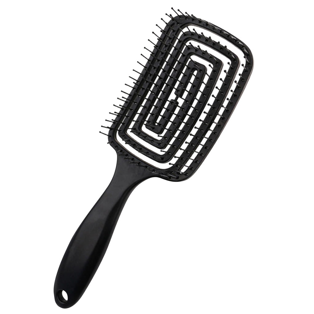 Hairbrush Curve Hollow Hairbrush Nylon Portable Scalp Brush Scalp Head  Massage Hair Brush Hair Styling Accessory, Black | Walmart Canada