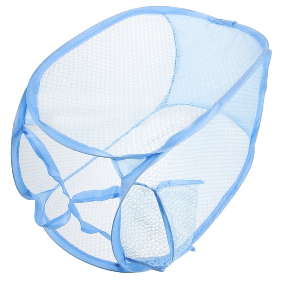 Tineasur Foldable Laundry Hamper Purple Mesh for Moisture Control and Storage 1Pc
