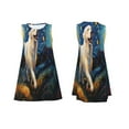 thumbnail image 7 of Yiaed Vintage Starry Sky Labrador A Print Women's Sleeveless Dress, Loose Fit Summer Dress, Casual Sleeveless Dress for Women, 7 of 7