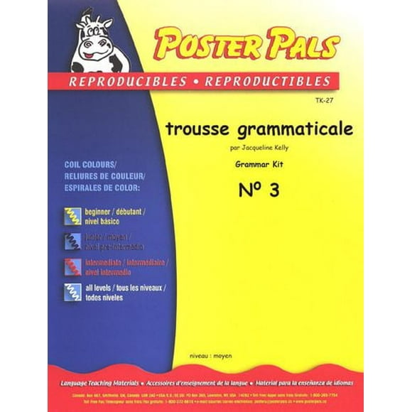 French Reproducible Teaching Activities for the FSL Classroom Grammer Kit - No 3