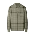 thumbnail image 4 of YSUEJPF Mens Plaid Dress Shirts Business Casual Button Long Sleeve Work Shirts Collared Comfy Golf Shirts with Chest Pocket, 4 of 8