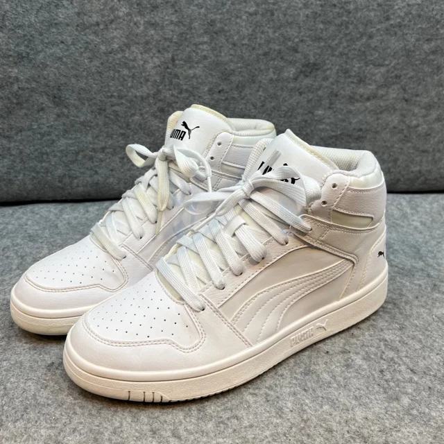 PU & MA Rebound High Top Sneakers Classic Casual Shoes White Mens Size 8.5