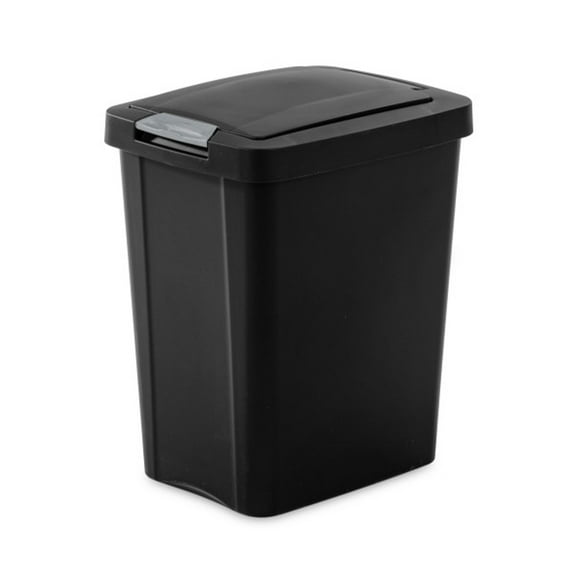 Sterilite Poubelle à Poubelle Tactile 7.5 Gallons avec Serrage, Lot de 4, Noir