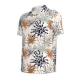 thumbnail image 2 of Balery Tropical Leaves Printed Men’s Short Sleeve Polo Shirt, Midweight Men's Shirt,Golf Polo shirts -, 2 of 9