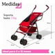thumbnail image 5 of Carriola de bastón The Baby Shop compacta,frenos,arnés,8 llantas Rojo, 5 of 6