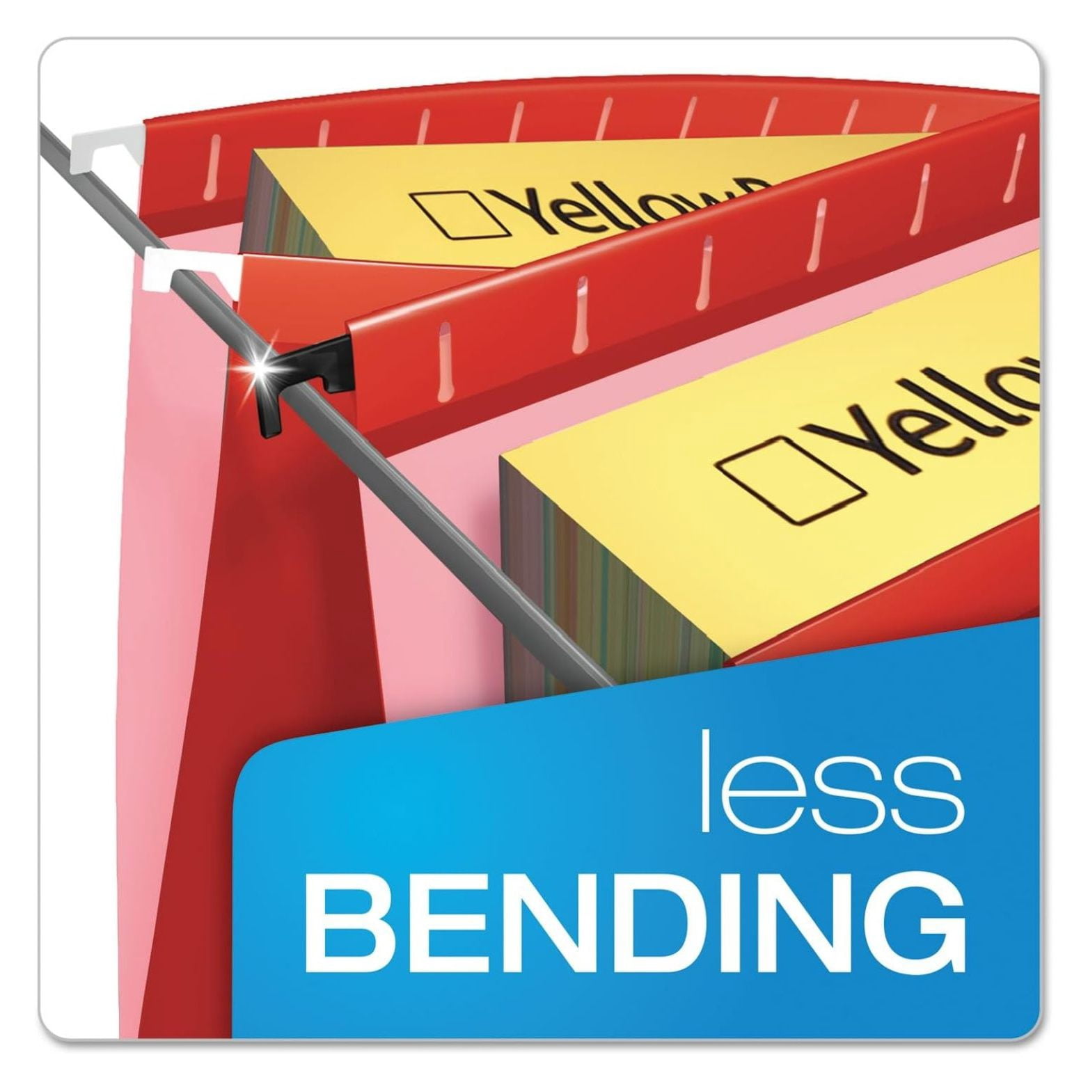 Hanging File Folders Letter Size - SureHook Reinforced Extra Capacity - 20 Pack, Assorted Colors