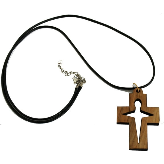 Olive Wood Cross Risen Christ (2.5 Inches)