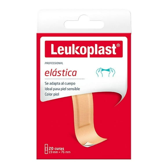 Curas Leukoplast elásticas color piel 20 pzas