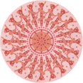 thumbnail image 1 of Ahgly Company Machine Washable Indoor Square Transitional Pink Area Rugs, 3' Square, 1 of 7
