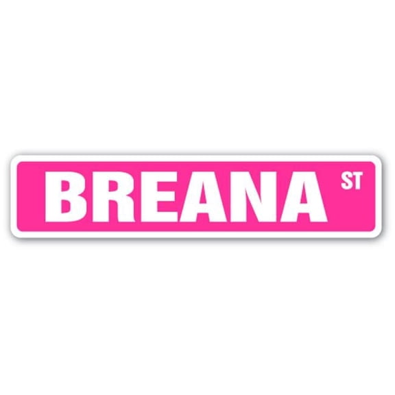4 x 18 in. Childrens Name Room Street Sign - Breana