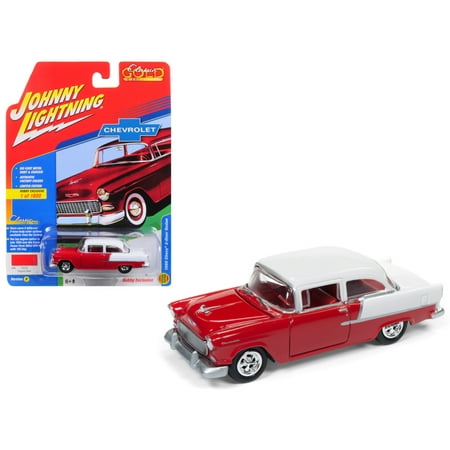 - 1955 Chevrolet 2 Door Sedan Gypsy Red with Gloss White