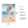 thumbnail image 2 of At the Seashore (Ma Ka Lihikai) - Hawaiian Child - From an Original Watercolor Painting by Janet Stewart - Master Art Print 10in x 14in, 2 of 4