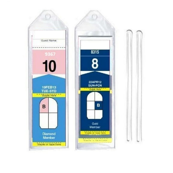 Easy Read Register 8 Pack of Cruise Tags (Narrow) for Royal Caribbean and Celebrity Cruise Ships