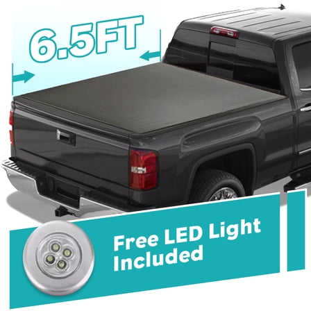 6.5 FT Bed Tonneau Cover Soft For 2007 2008-2014 GMC Sierra Chevy Silverado 1500