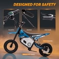 thumbnail image 4 of Kerry Yoo C11 36V Electric Dirt Bike for Kids 8-14, 350W Teen Electric Motorcycle, 16 mph, Spring Shock Absorption Suspension - Blue, 4 of 7