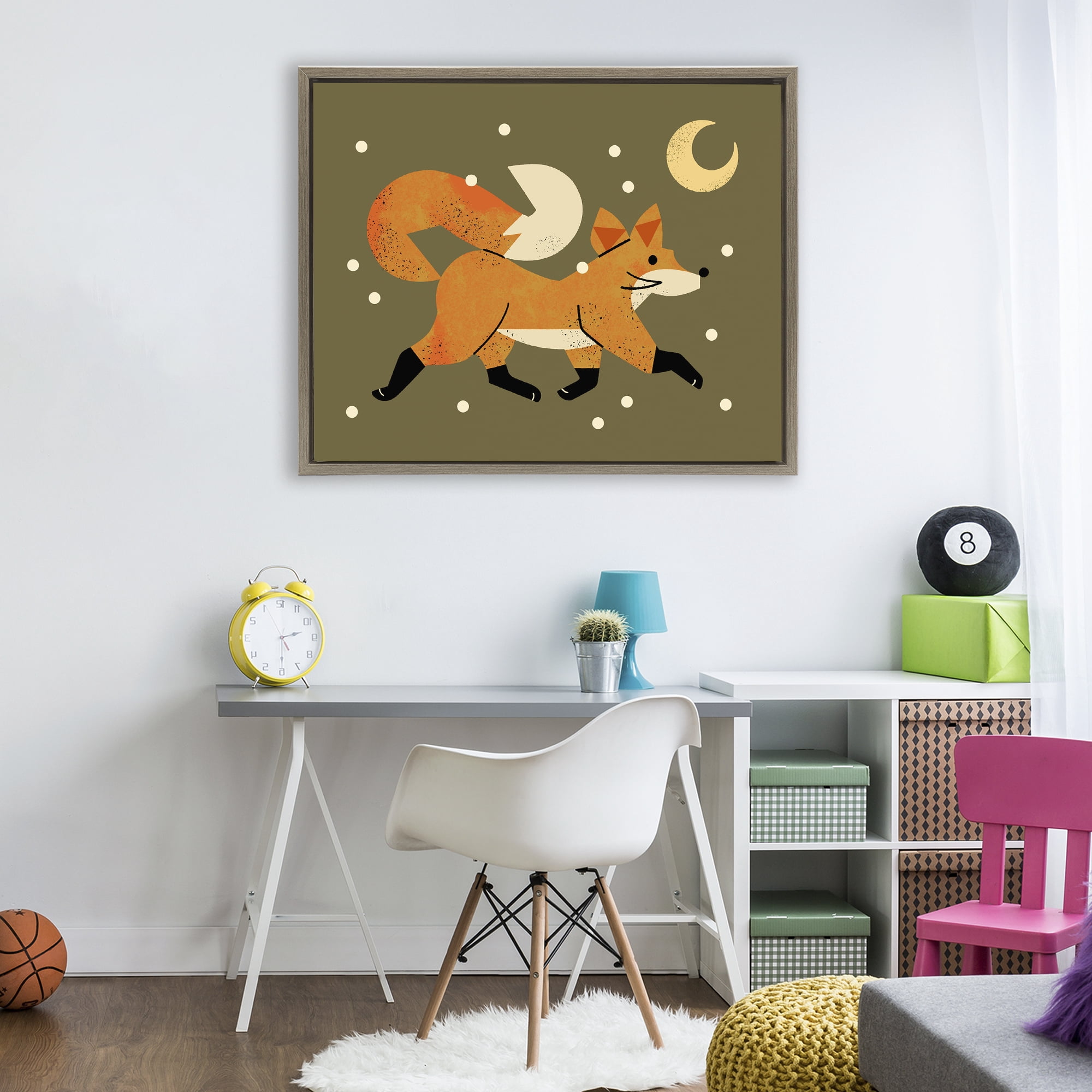 Stupell Industries Wandering Winter Fox Brown Framed Floater Canvas Wall Art, design by Renea L. Thull