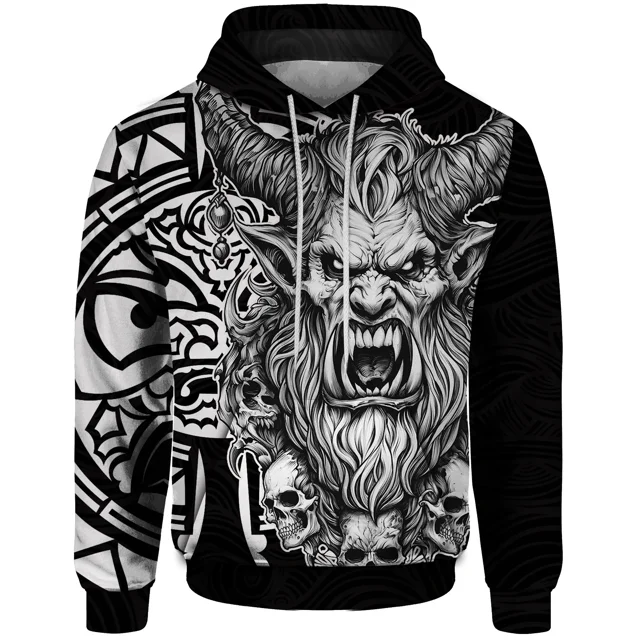 Sudadera con capucha para hombre de nuevo estilo de otoño, informal y versátil, nueva en sudaderas, sudadera moderna con estampado de monstruo, sudadera moderna y cómoda