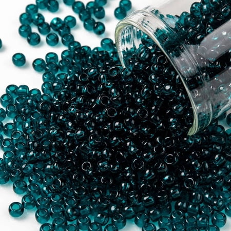 1 Bottle TOHO 8/0 Round Beads Japanese Seed Beads (7BD) Transparent Capri Blue 3mm Hole: 1mm about 222pcs/bottle 10g/bottle
