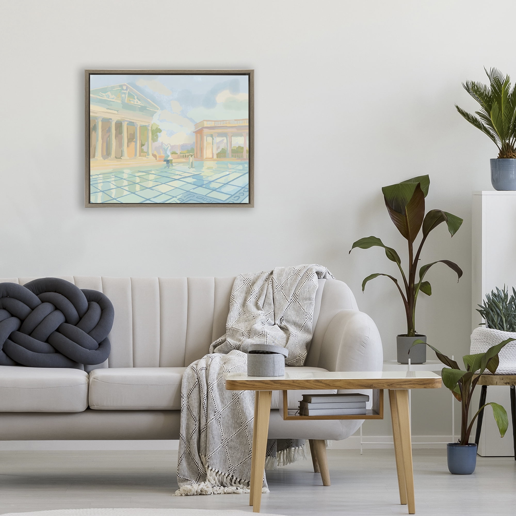 Stupell Industries Sam Simeon Architecture Brown Framed Floater Canvas Wall Art, design by Amelia Noyes