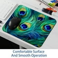 thumbnail image 6 of Peacock Feathers Printed Square Desk Pad Mouse Pad Desk Mat Non-Slip Rubber Bottom – 8.3x9.8 Inch – Suitable for Office and Gaming, 6 of 6