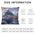 thumbnail image 5 of Orinice Mountains Water Village Graphic Decorative Cushion Throw Pillow Cover for Home - 1PC 22x22in, 5 of 5