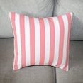 thumbnail image 3 of Cotton 1 Inch Stripe Decorative Throw Pillow/Sham Cushion Cover Pink and White, 3 of 3
