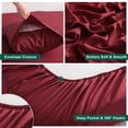 thumbnail image 6 of Ntbay 4-Pieces Queen Size Bamboo Bed Sheets Set, Ultra Breathable & Cooling Bedding Set with 1 Deep Pocket Fitted Sheet & 1 Flat Sheet & 2 Envelope Pillowcases, Wine Red, 6 of 7
