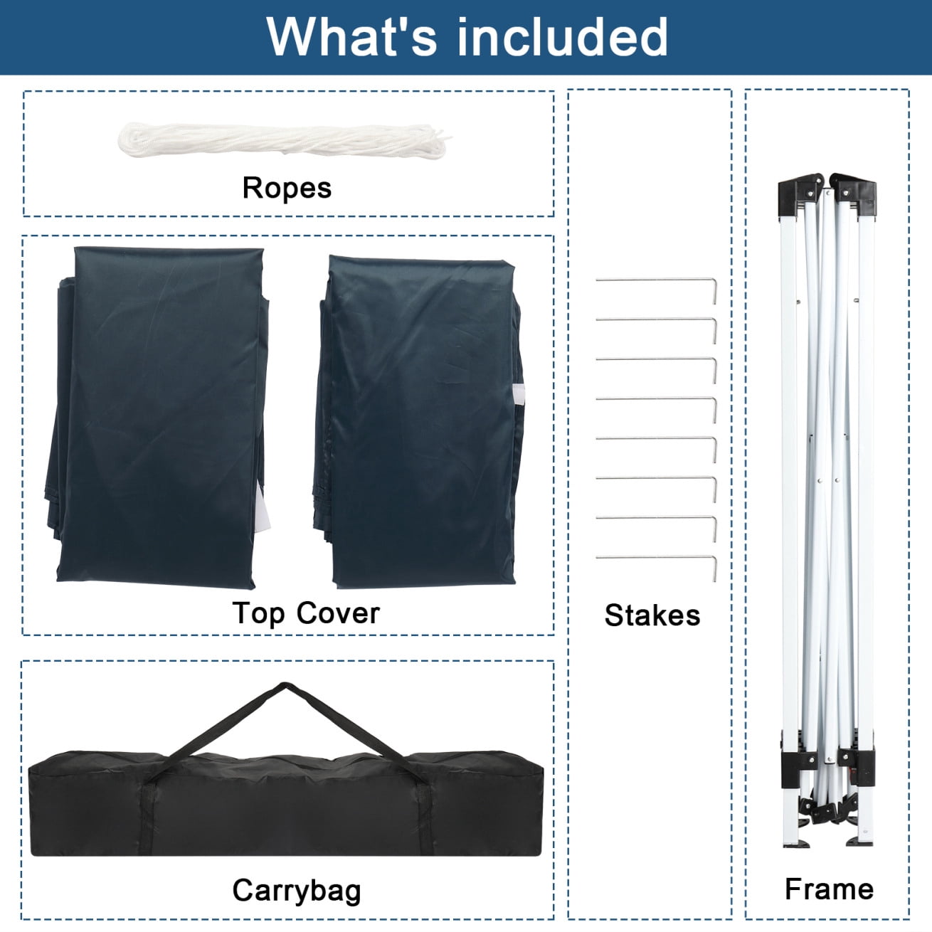 78.74" Outdoor Canopy With Two Doors and Two Windows, Practical Waterproof Right-Angle Folding Tent With Removable Tent's Wall Cover and Height Adjustable Design, Folding Shelter, Blue
