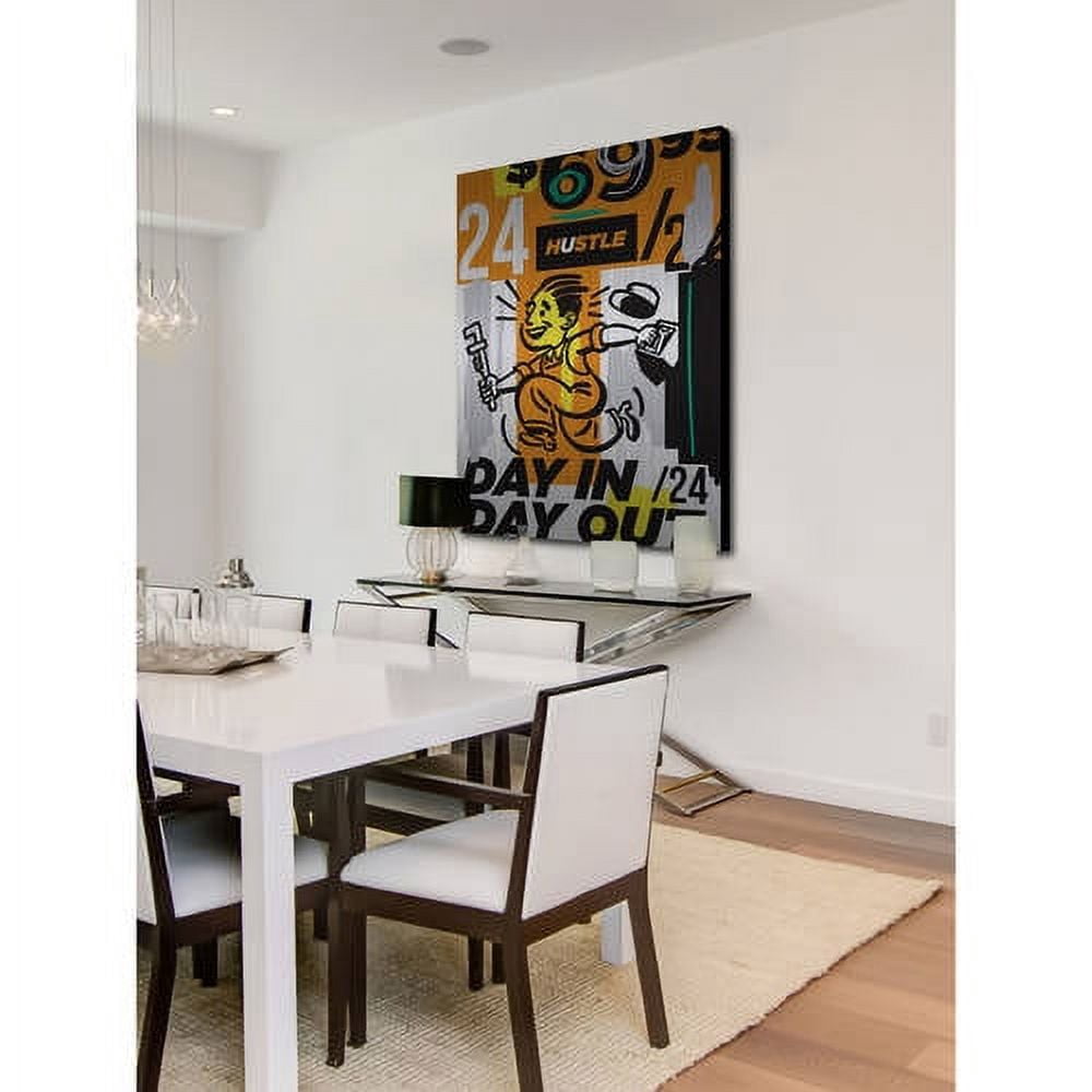 Marmont Hill "Hustle II" by Josh Ruggs Painting Print on Brushed Aluminum