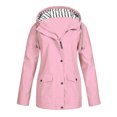 thumbnail image 1 of Plus Size Women's Hooded Wind Jacket Climbing Coat Waterproof Rain Coat Tops, 1 of 2