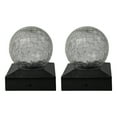 thumbnail image 5 of Crosslight M-K60 Crackle Ball Post Cap Solar Light, Set of 2, 5 of 6