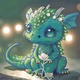 thumbnail image 1 of Pintura de diamante 5D DIY Kit de taladro con forma especial parcial Pterosaurio (UP370) FLhrweasw Nuevo, 1 of 9