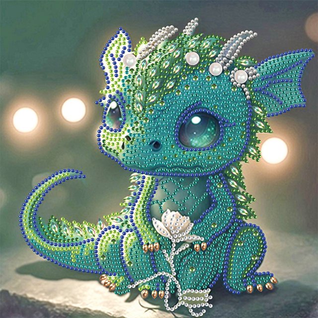 Pintura de diamante 5D DIY Kit de taladro con forma especial parcial Pterosaurio (UP370) FLhrweasw Nuevo