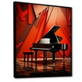 thumbnail image 2 of Designart "Cubist Concerto On The Red Grand Piano" Music Floater Framed Wall Art Prints, 2 of 5