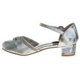 thumbnail image 3 of Badgley Mischka Girls Low Heeled Dress Shoes. (Little Kids Big Kids)Silver Hologarphic, Size: 10, 3 of 6