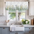 thumbnail image 2 of Botanical Flower Farmhouse Short Window Curtain Valances, Watercolor Colorful Floral Herbs Plants Rod Pocket Kitchen Valances for Living Room Bedroom Bathroom Cafe 54" x 18", 2 of 8